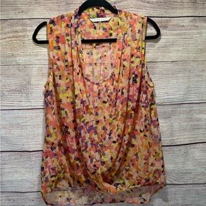 Trina Turk Colorful Blouse Size Large